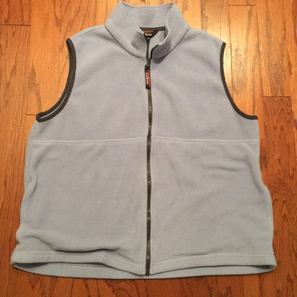 Vtg LL Bean Fleece Vest Blue Women’s XL Polartec ✅